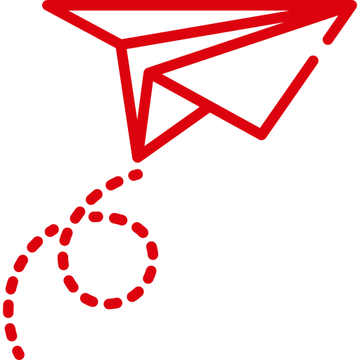 Icon Papierflieger rot